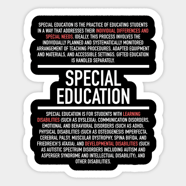 Special Education Definition Sticker by Hidden Verb